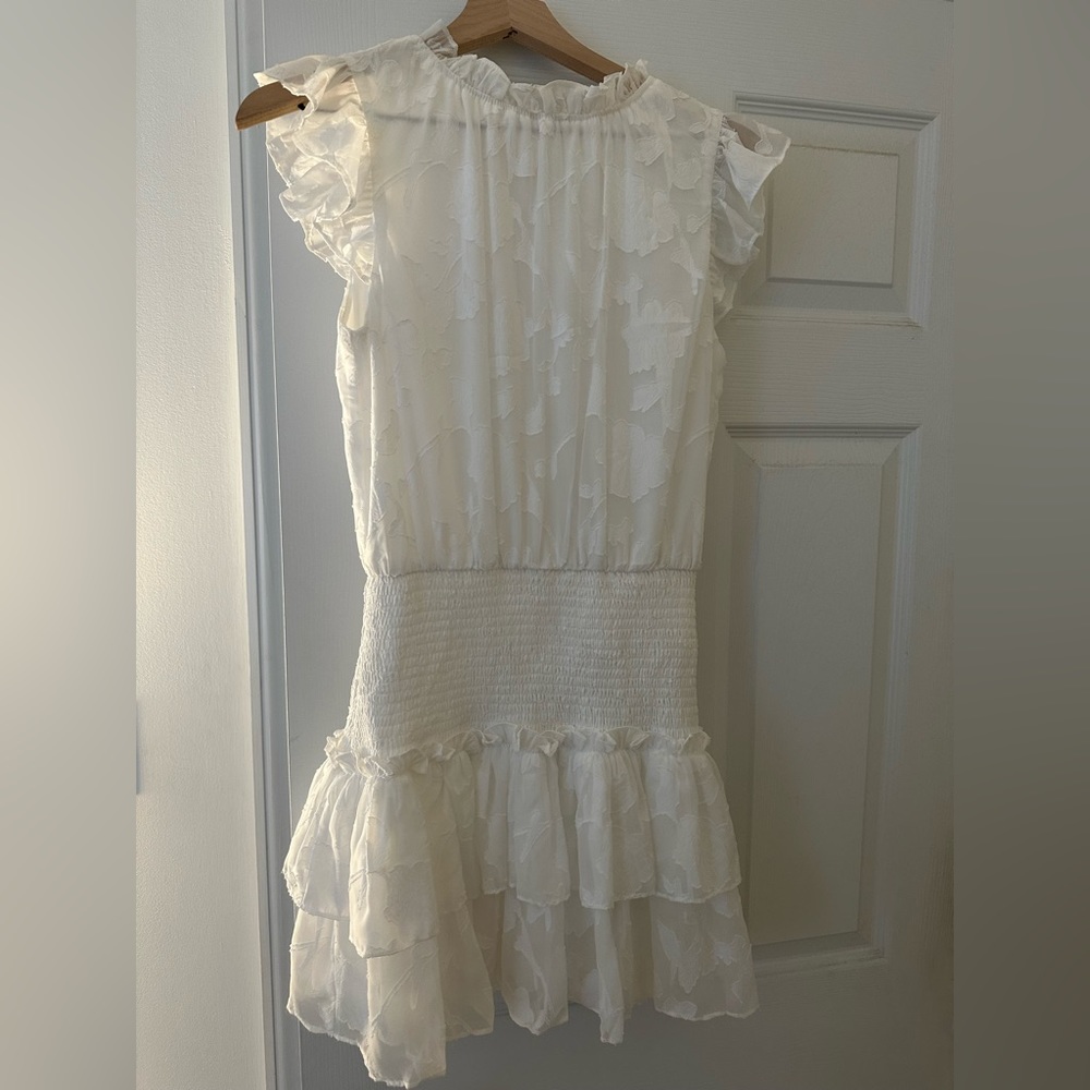 White Impeccable Pig Ruffle Dress